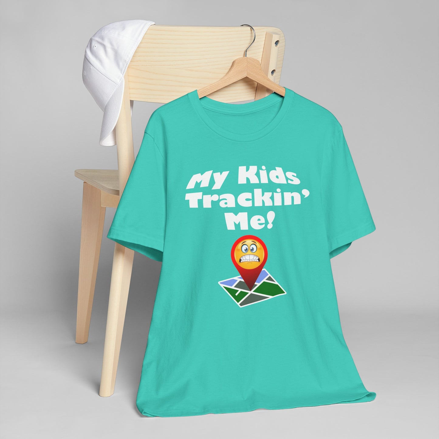 My kids tracking me Unisex Jersey T-Shirt