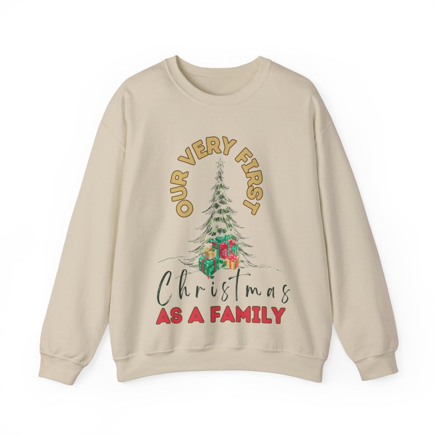 Our first Christmas as a family. Crewneck Sweatshirt