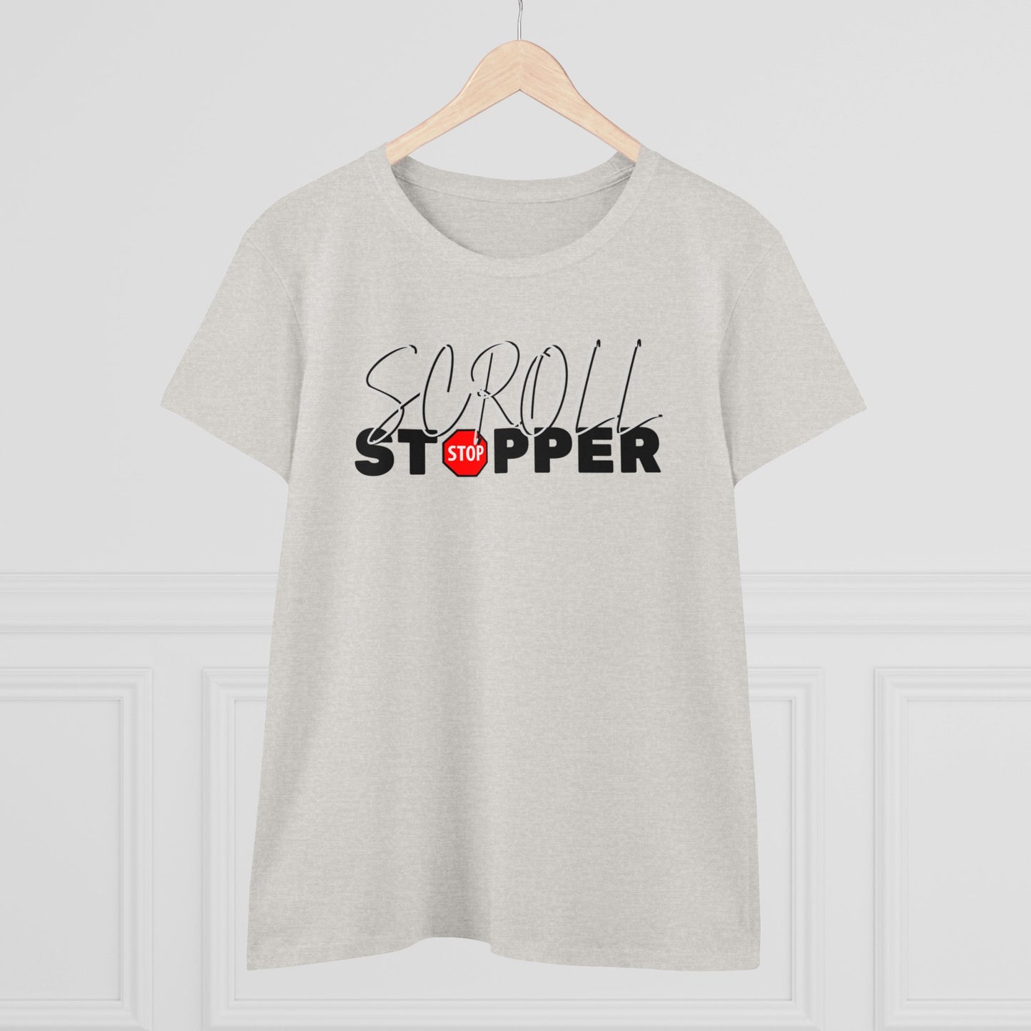 Copy of Scroll stopper cute Women's Midweight Cotton Tee