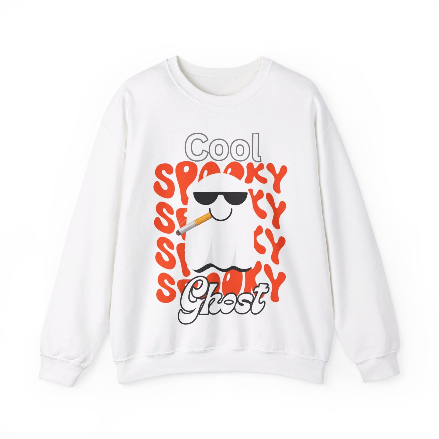 Cool Spooky Ghost Unisex Heavy Blend™ Crewneck Sweatshirt