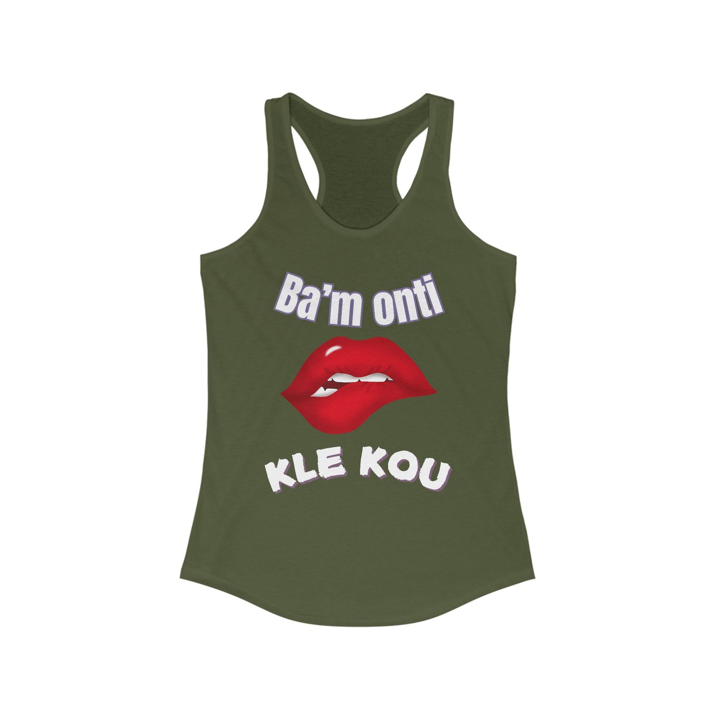 Ba’m onti kle kou Women's Ideal Racerback Tank