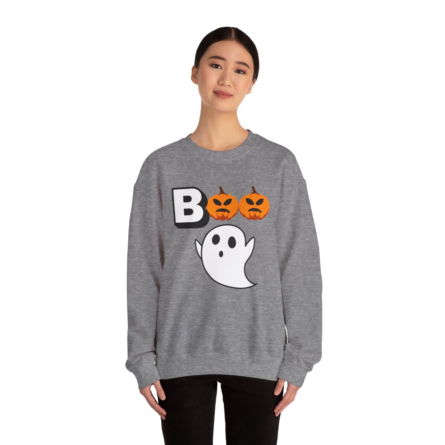 Boo Ghost, Unisex Heavy Blend™ Crewneck Sweatshirt