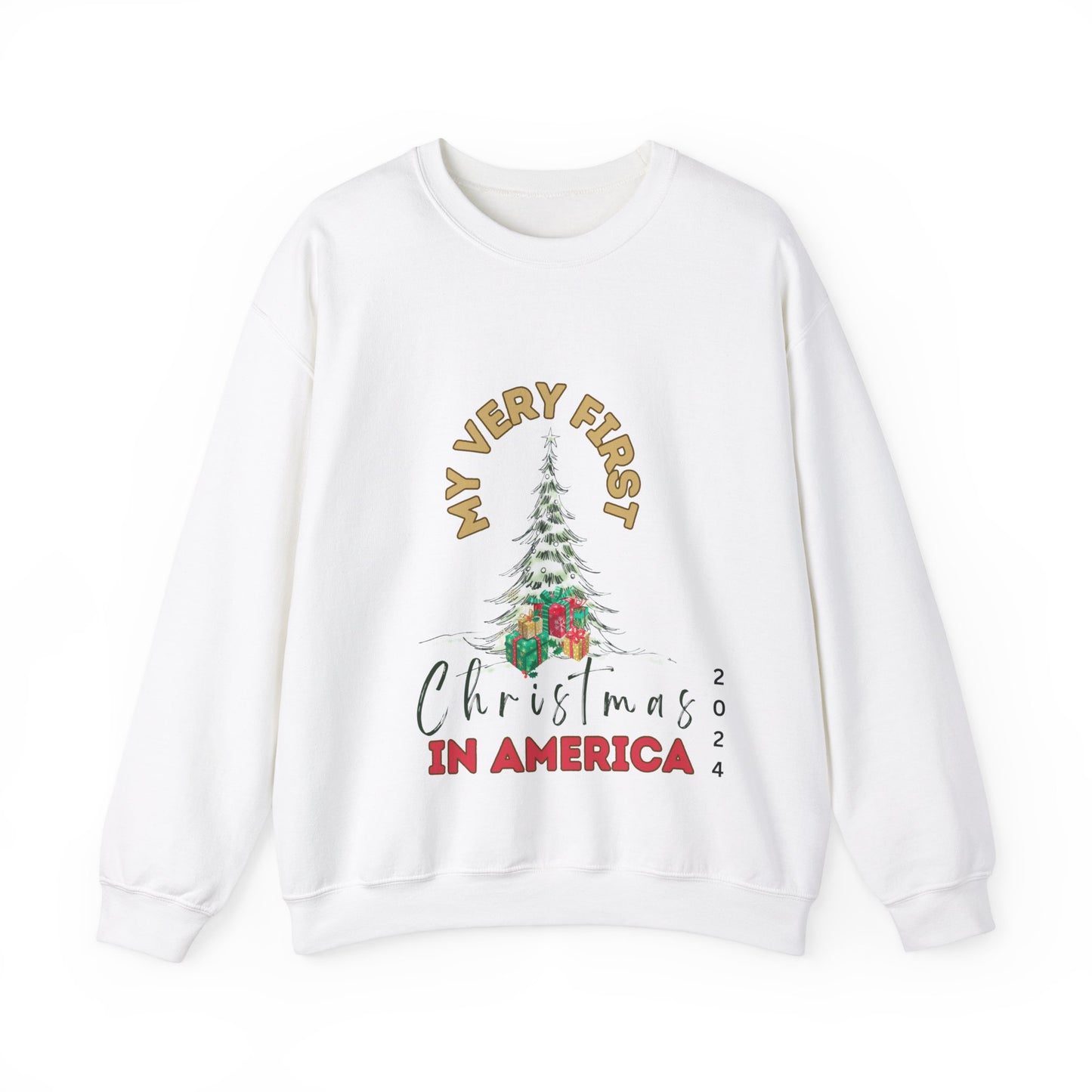 My first Christmas in America.   Crewneck Sweatshirt