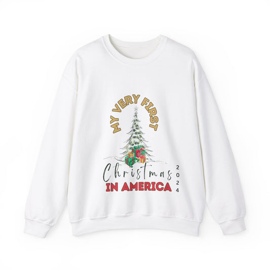 My first Christmas in America.   Crewneck Sweatshirt