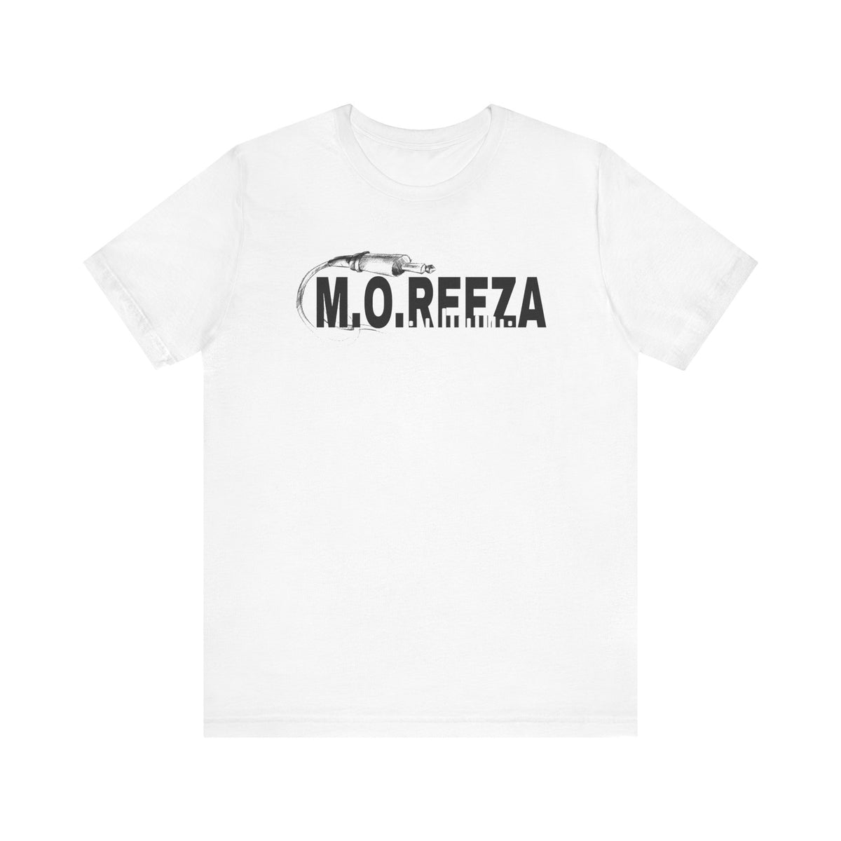 Moreeza Stylish Unisex Jersey Tee with M.O.R.E.E.Z.A Design, Trendy Casual Wear, Everyday Comfort, Perfect for Gift Giving, Graphic Tee
