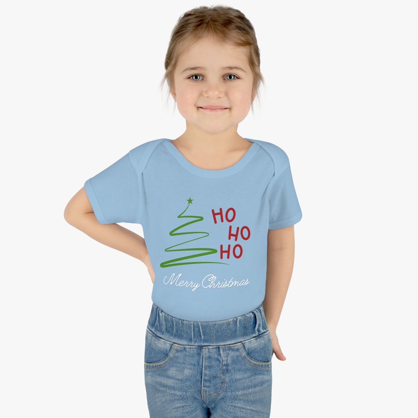 Ho ho ho, Merry Christmas. Infant Baby Rib Bodysuit