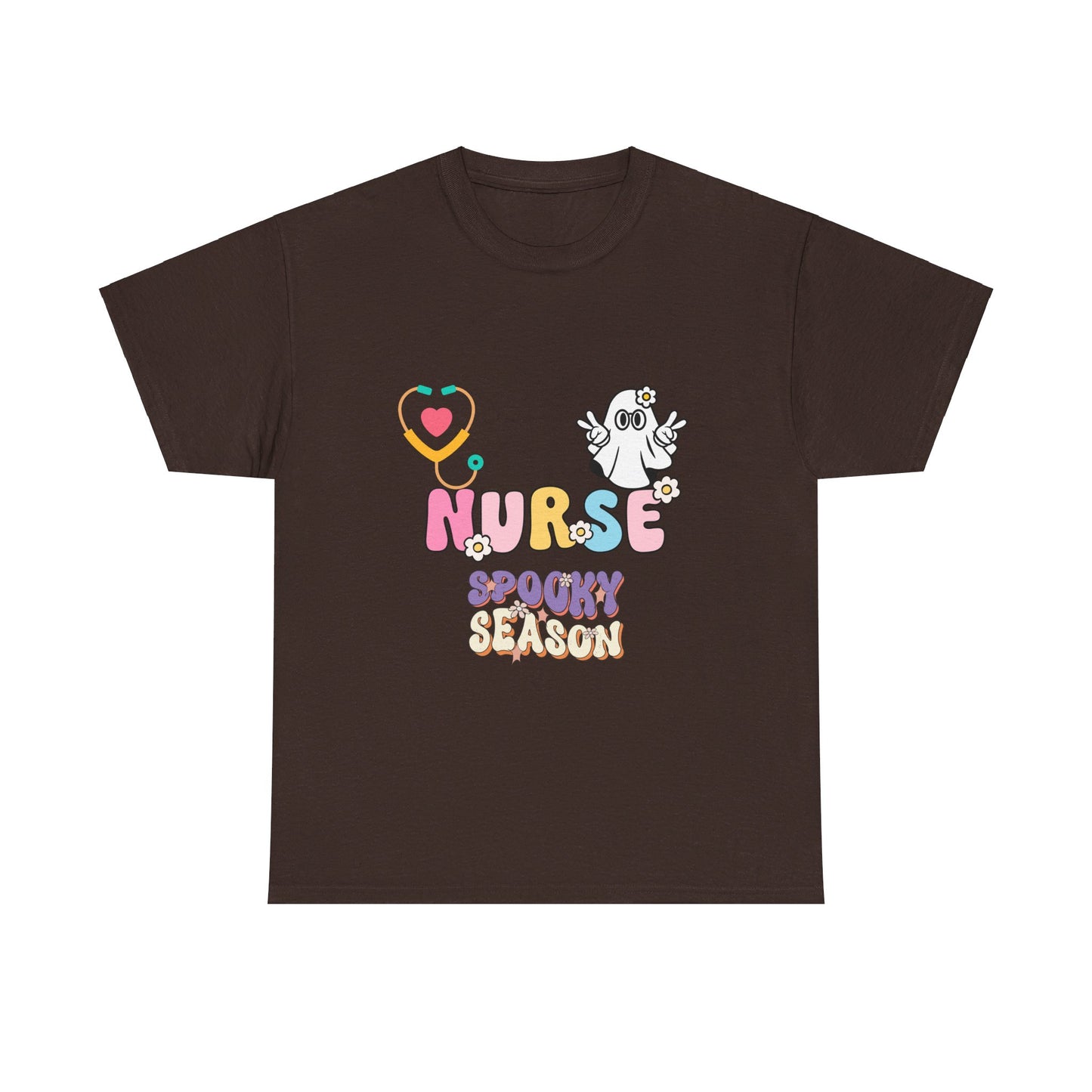 Nurse spooky season Unisex Heavy Cotton Tee