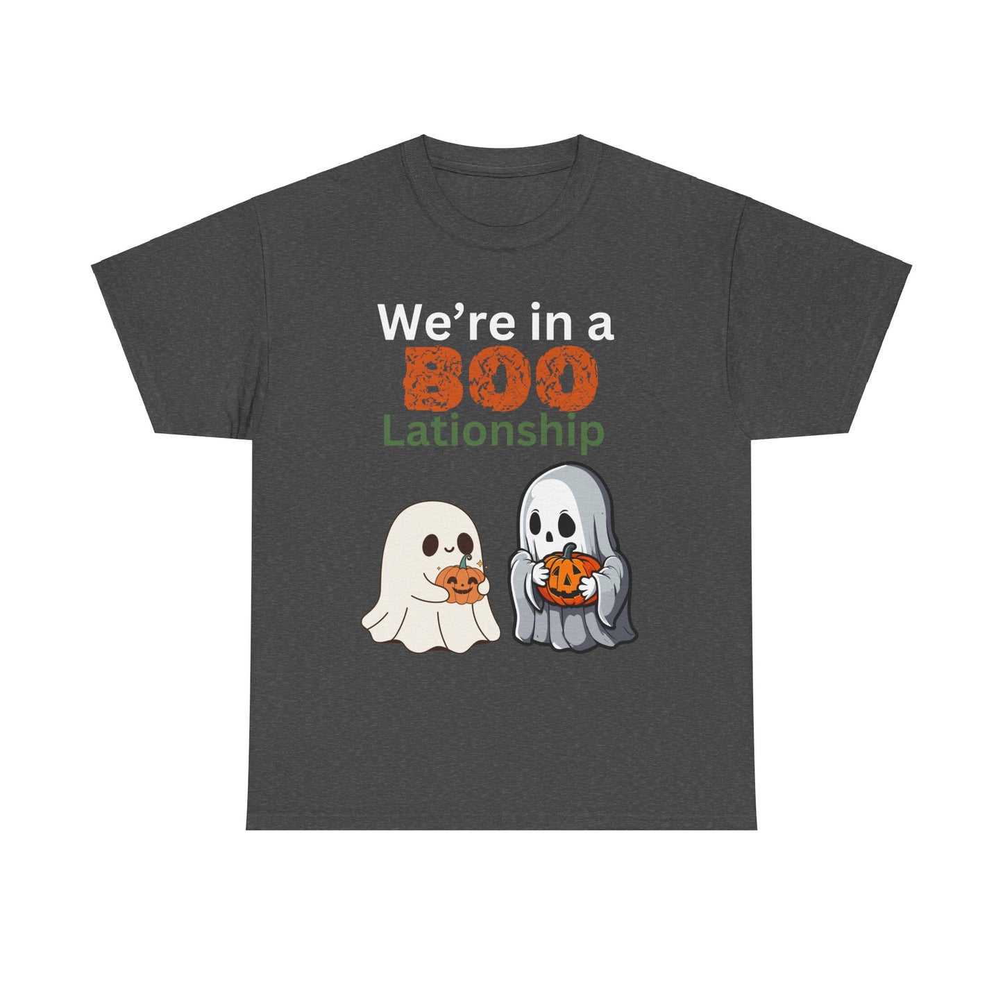 Matching Halloween shirt for couple in a relationship we’re in a boo patio shop