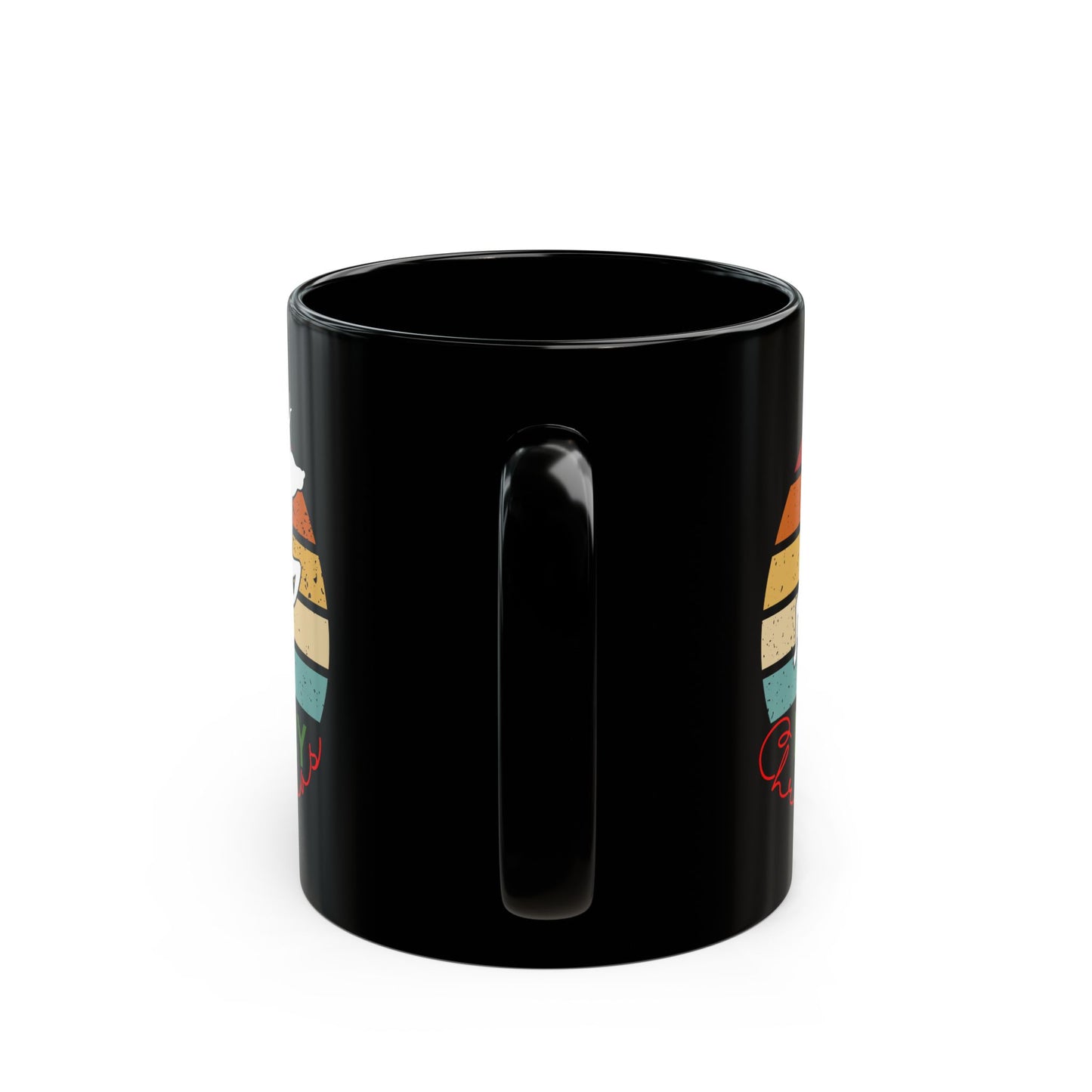 Deer run Christmas, Black Mug (11oz, 15oz)