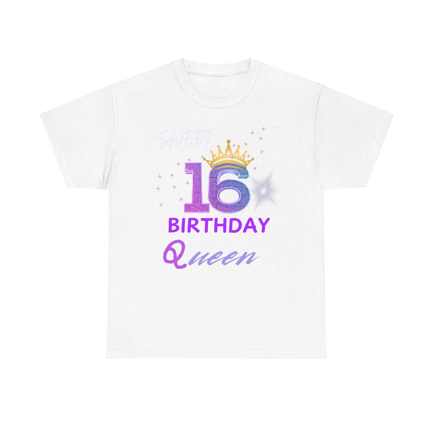 Sweet 16 Birthday queen Unisex Heavy Cotton Tee