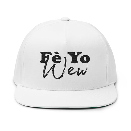 Fe yo wew Electric Stylish Flat Bill Cap | Electric Vibe Hat for Casual Outings, Fashion Statement, Gift Idea for Dad, Birthday Cap
