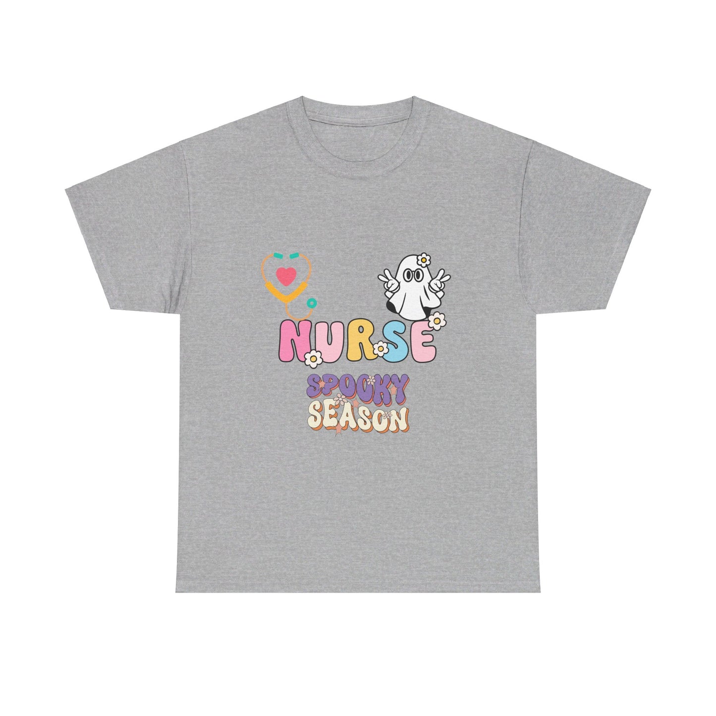 Nurse spooky season Unisex Heavy Cotton Tee