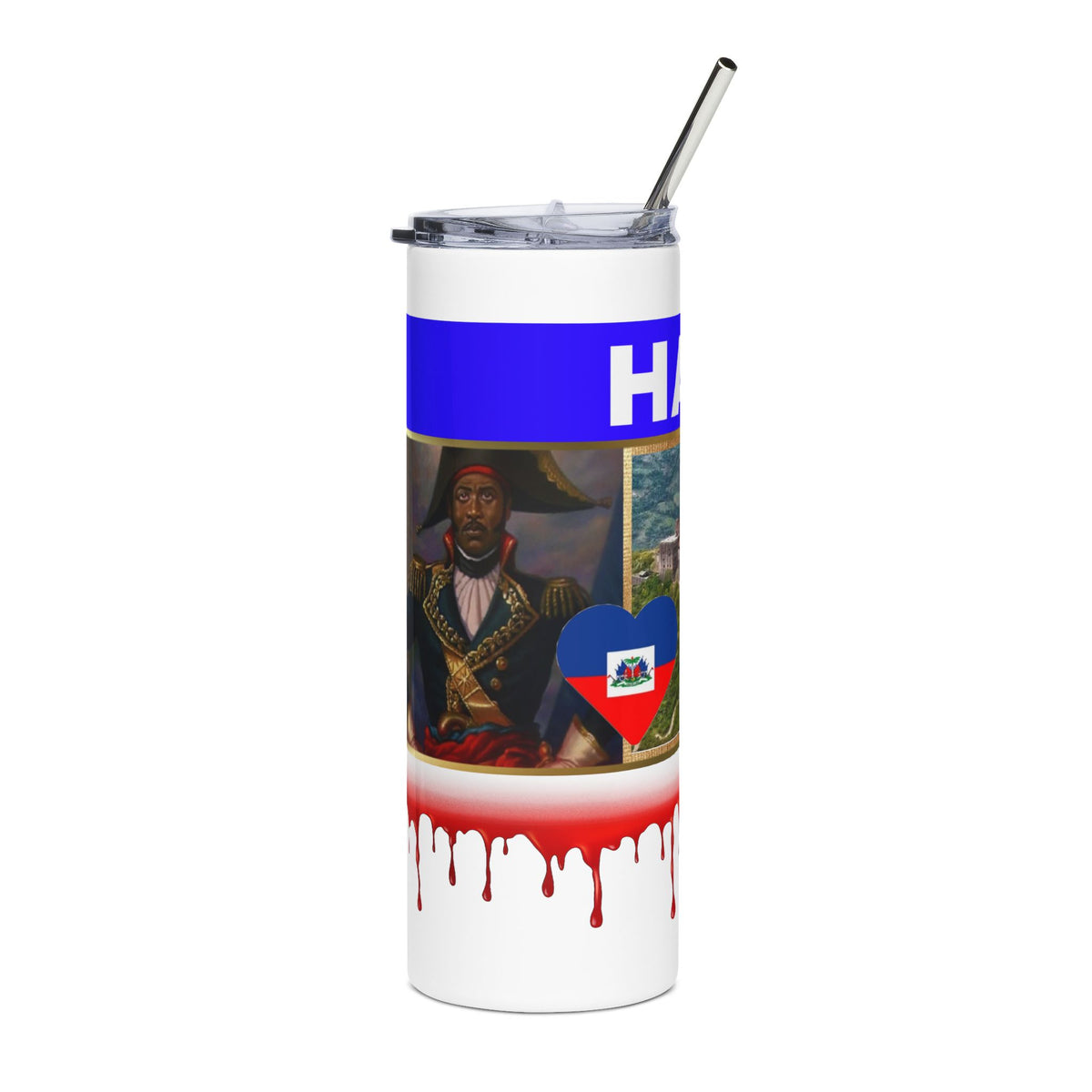 Haiti Heritage 20oz Stainless Steel Tumbler — Historic Citadel & Flag Design