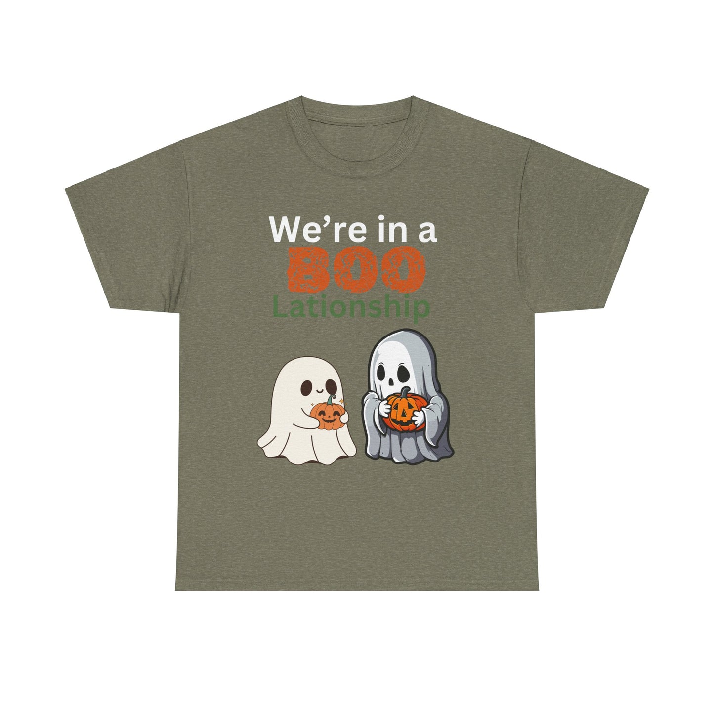 Matching Halloween shirt for couple in a relationship we’re in a boo patio shop