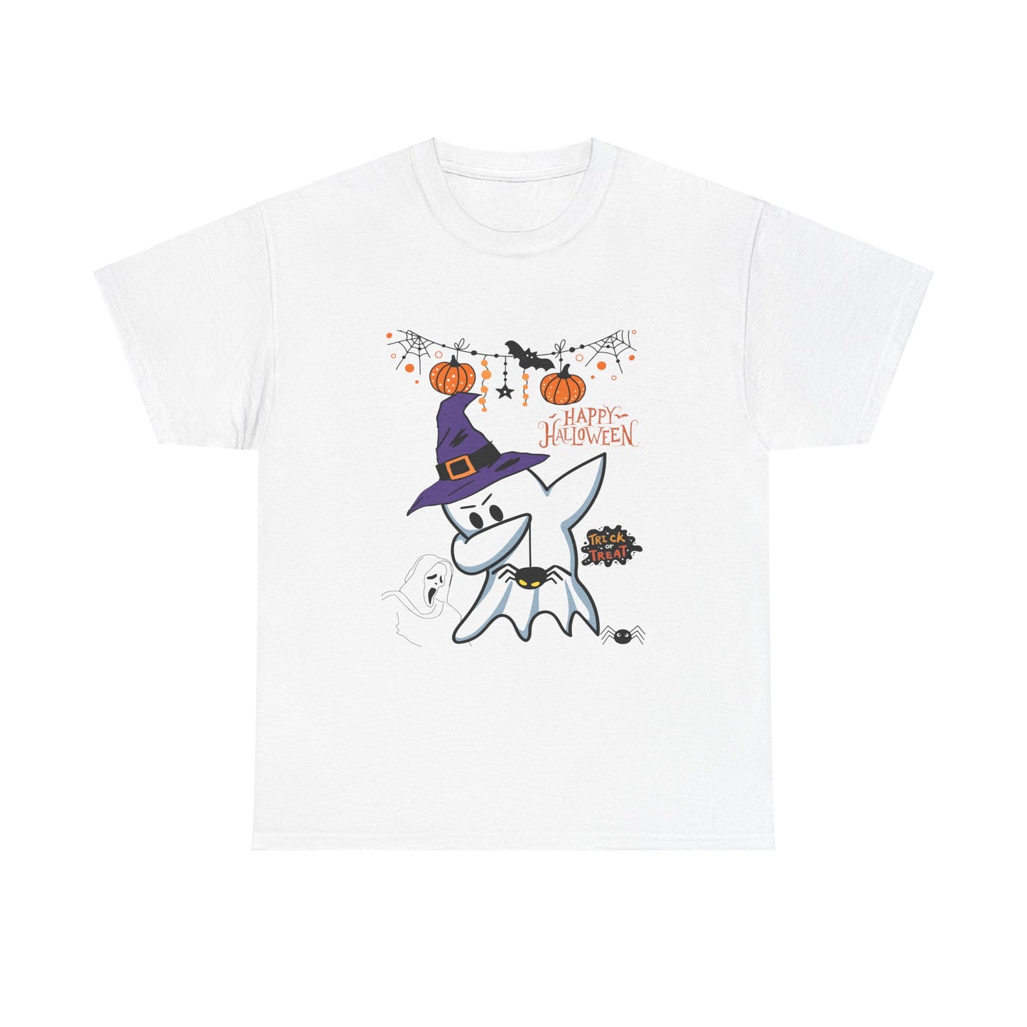 Dabbing Ghost Happy Halloween Dabbing Ghost Unisex Heavy Cotton Tee