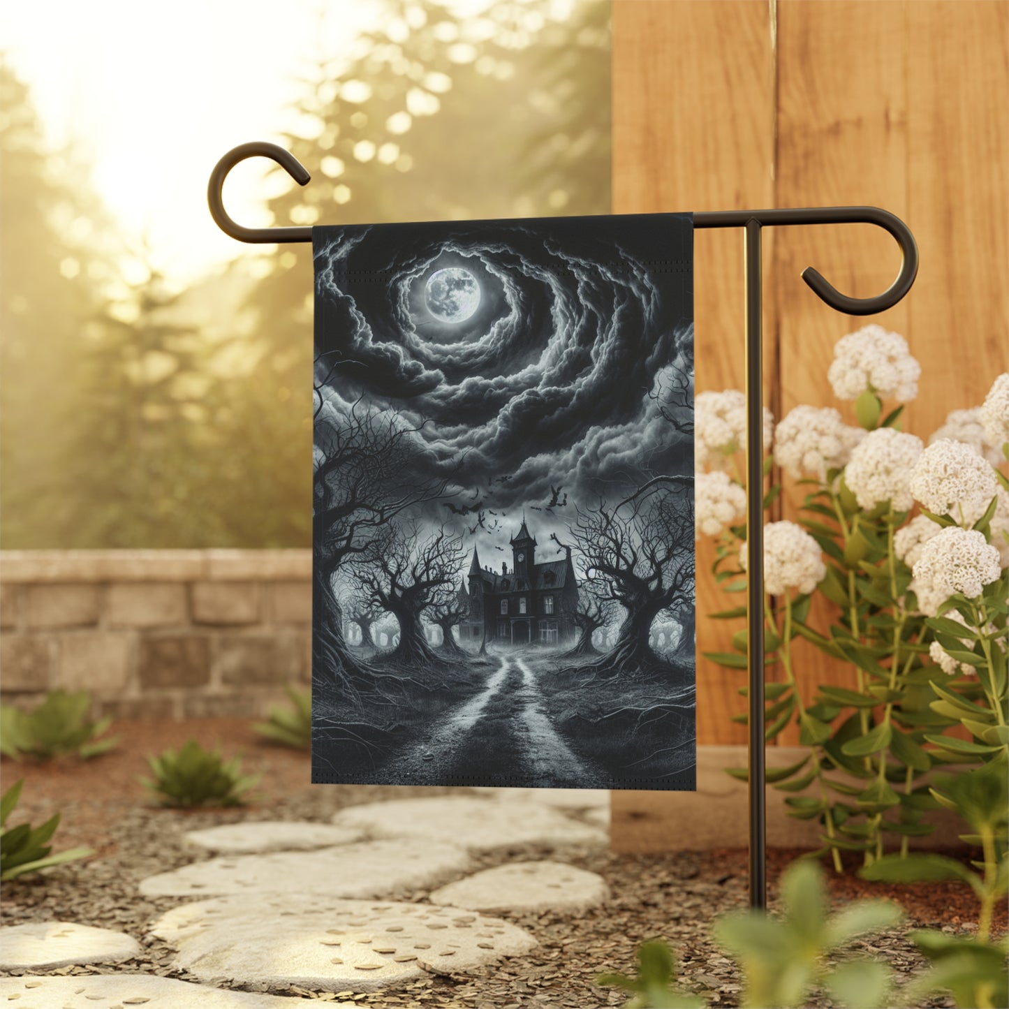 Halloween Haunted Garden & House Banner