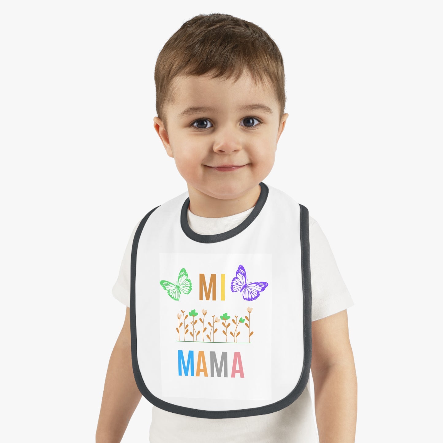 Mi MAMA, Baby Contrast Trim Jersey Bib