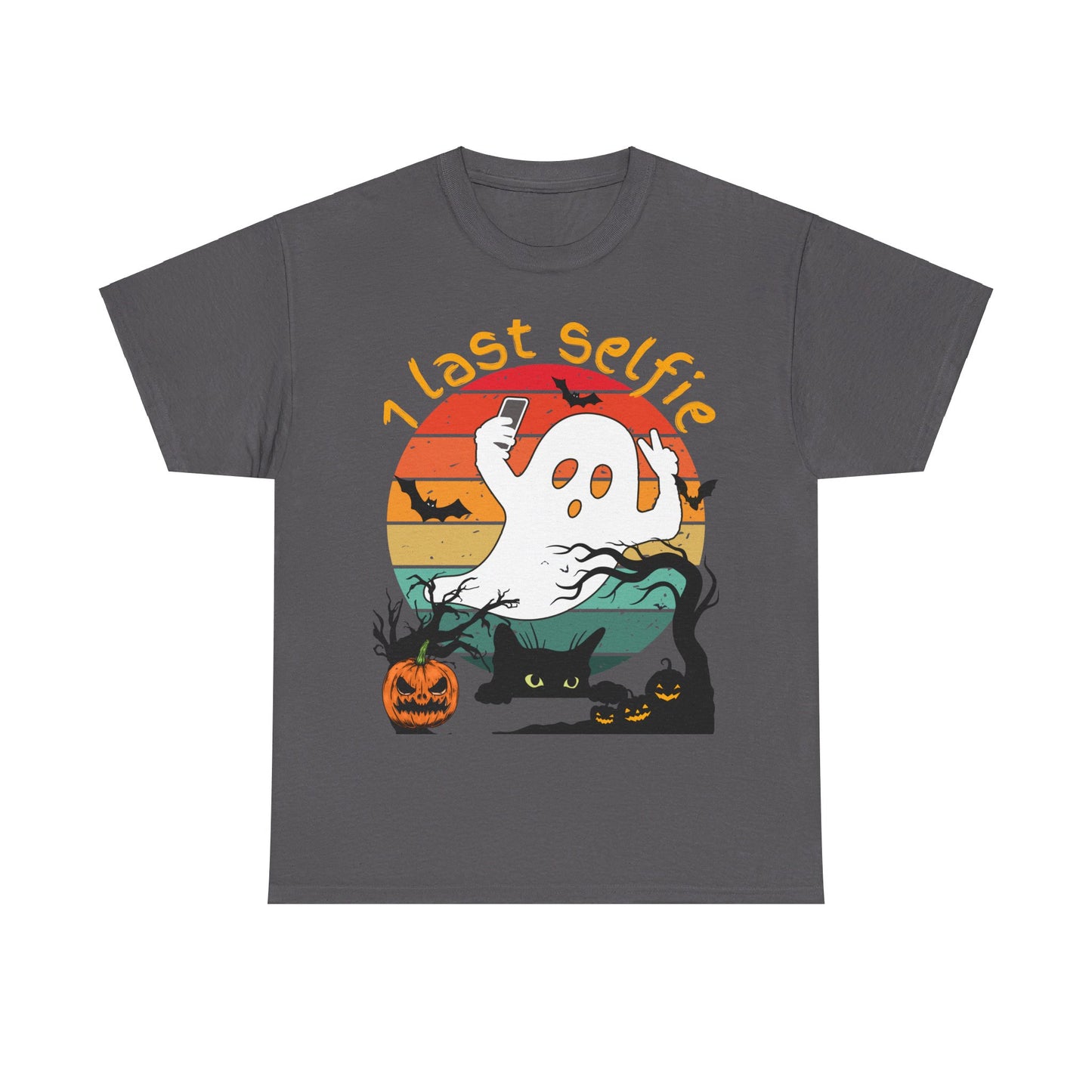 Halloween ( 1 Last Ghost Selfie ) Unisex Heavy Cotton Tee