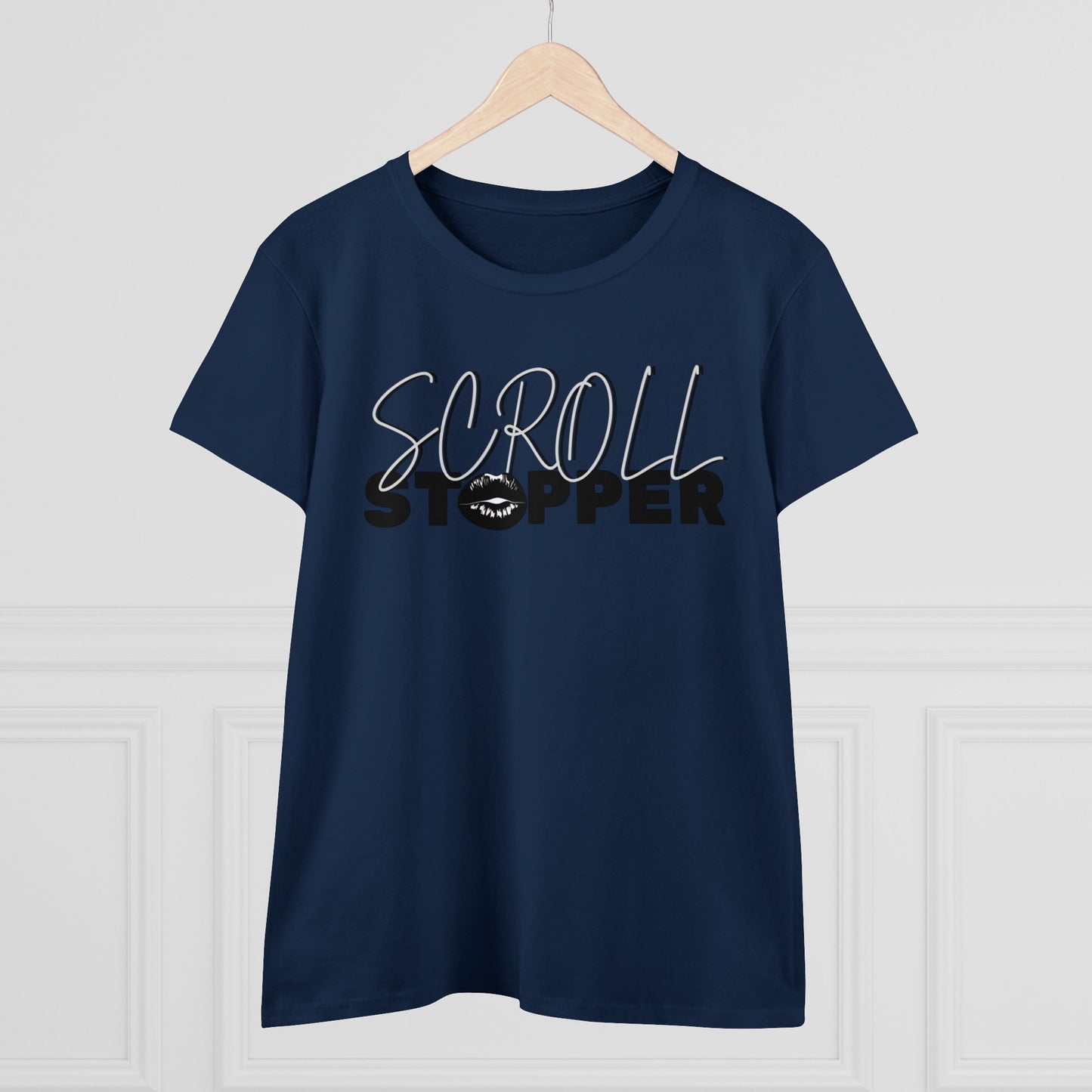 Scroll stopper cute Women's Midweight Cotton Tee