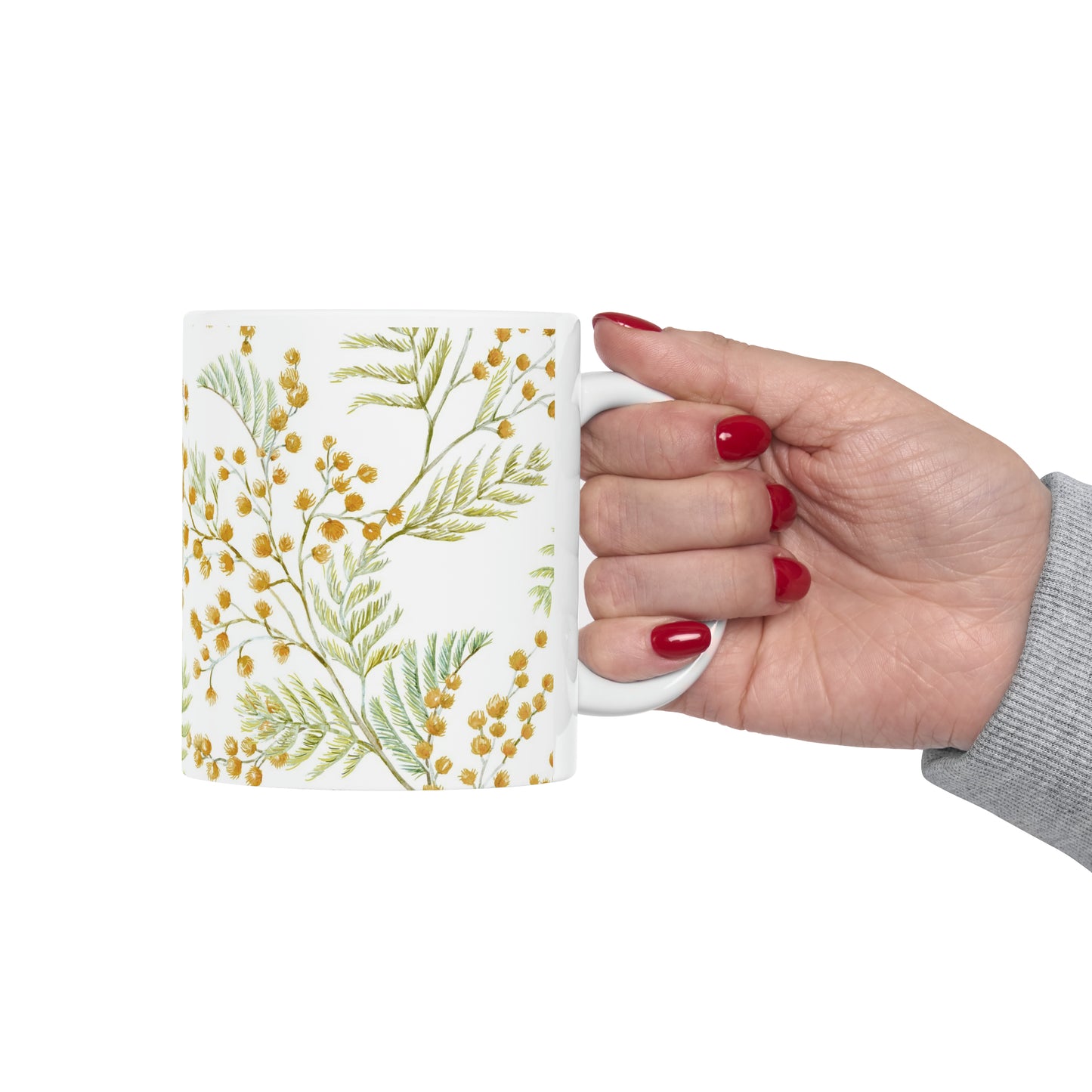 Floral Ceramic Mug, 11oz