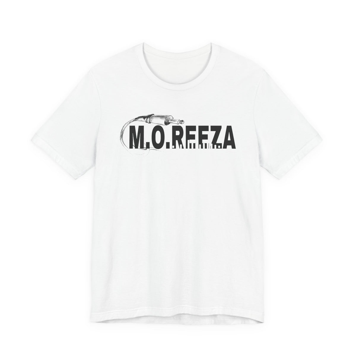 Moreeza Stylish Unisex Jersey Tee with M.O.R.E.E.Z.A Design, Trendy Casual Wear, Everyday Comfort, Perfect for Gift Giving, Graphic Tee