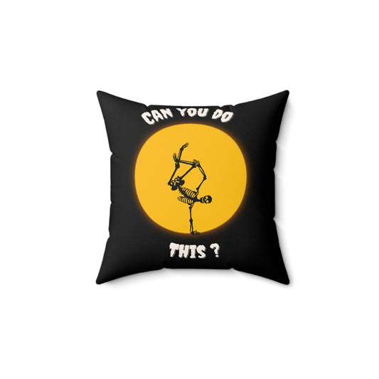 Halloween skeleton dance Spun Polyester Square Pillow