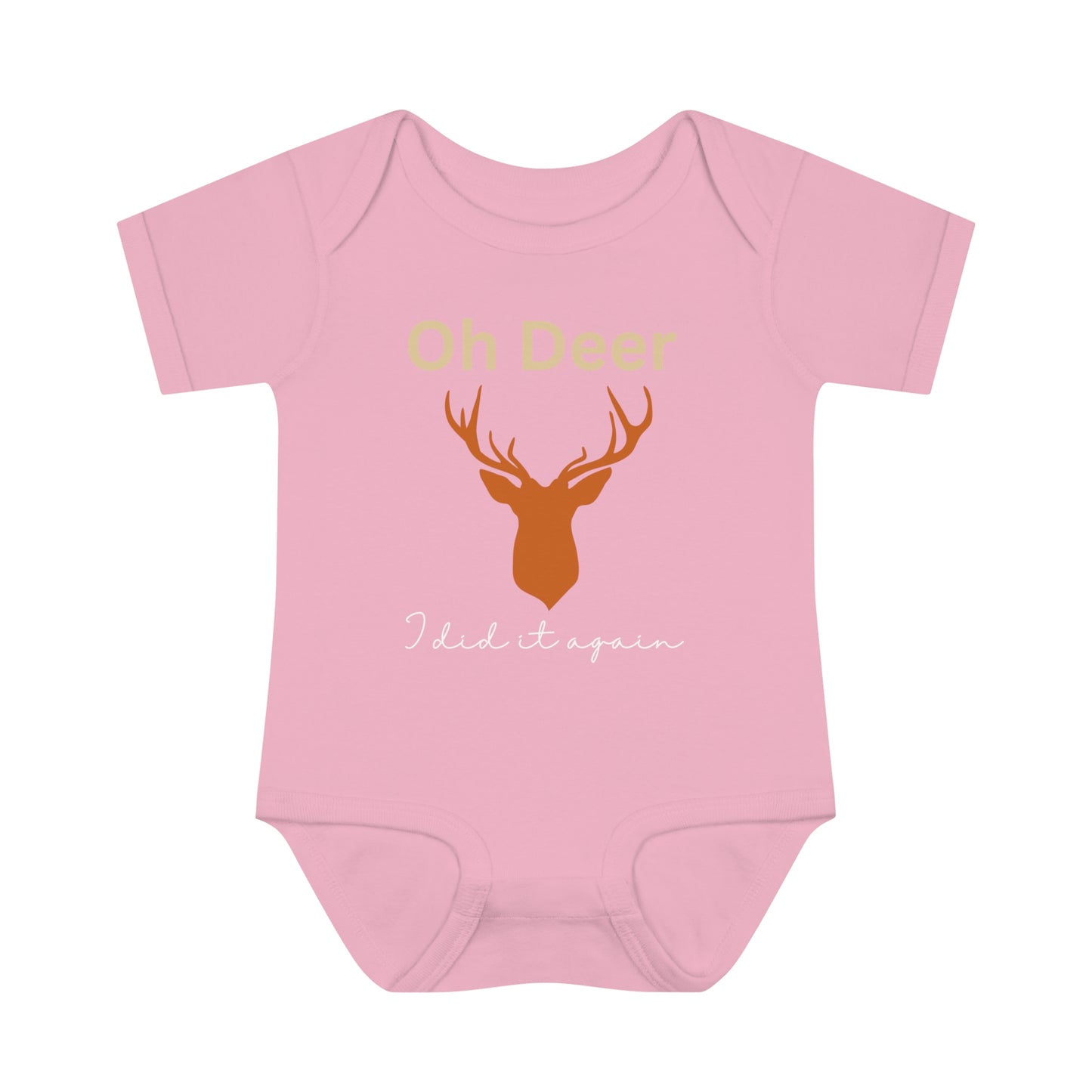 Oh deer I did it again, Infant Baby Rib Bodysuit