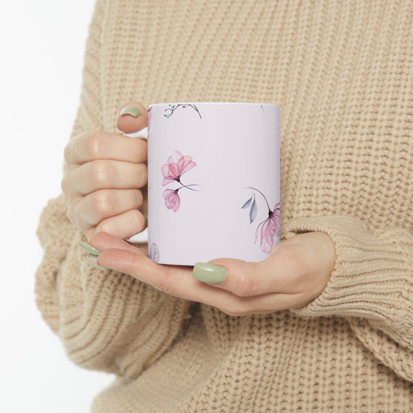 Floral Ceramic Mug, 11oz