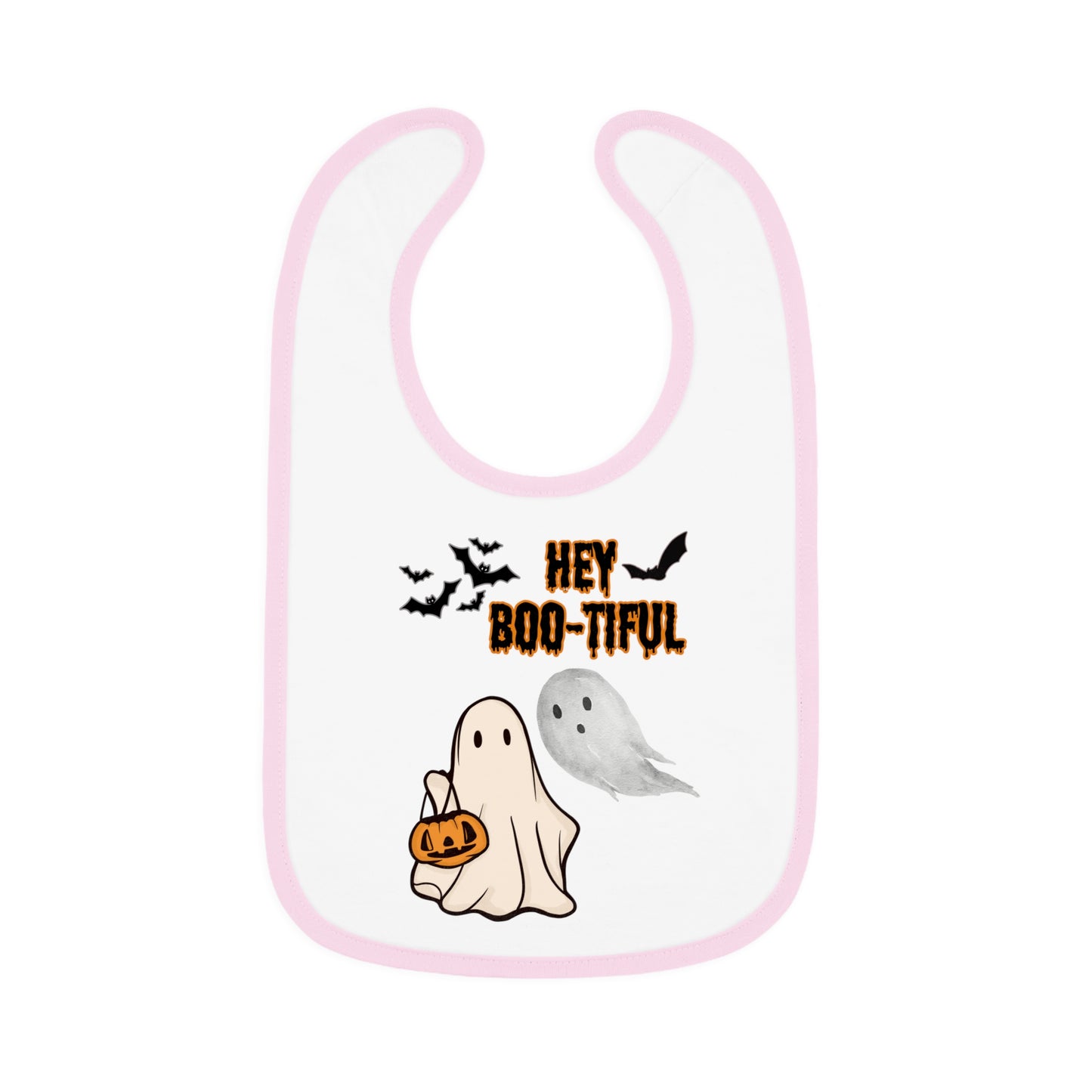 Hey Bootiful, Baby Contrast Trim Jersey Bib