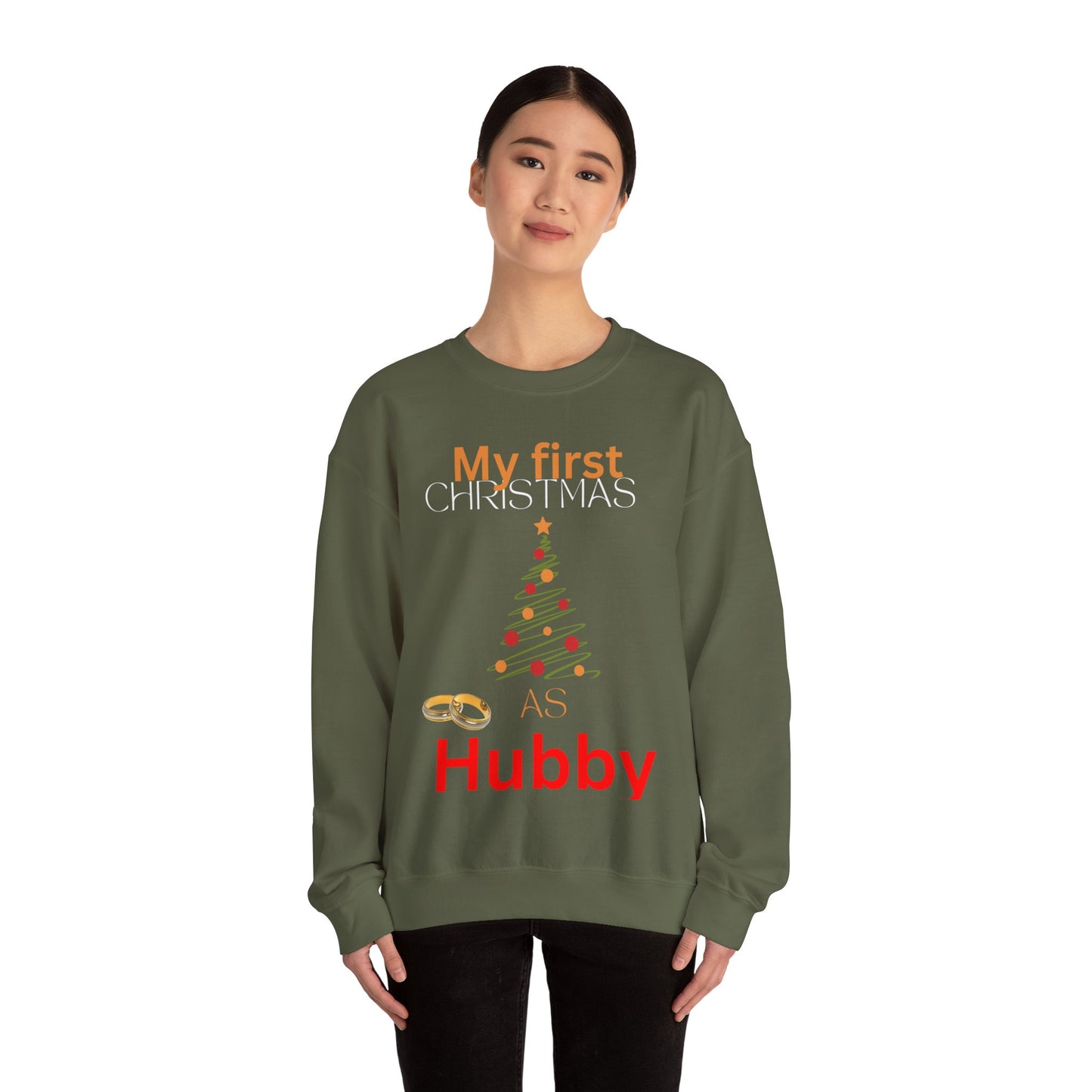 My first Christmas as hubby. Crewneck Sweatshirt