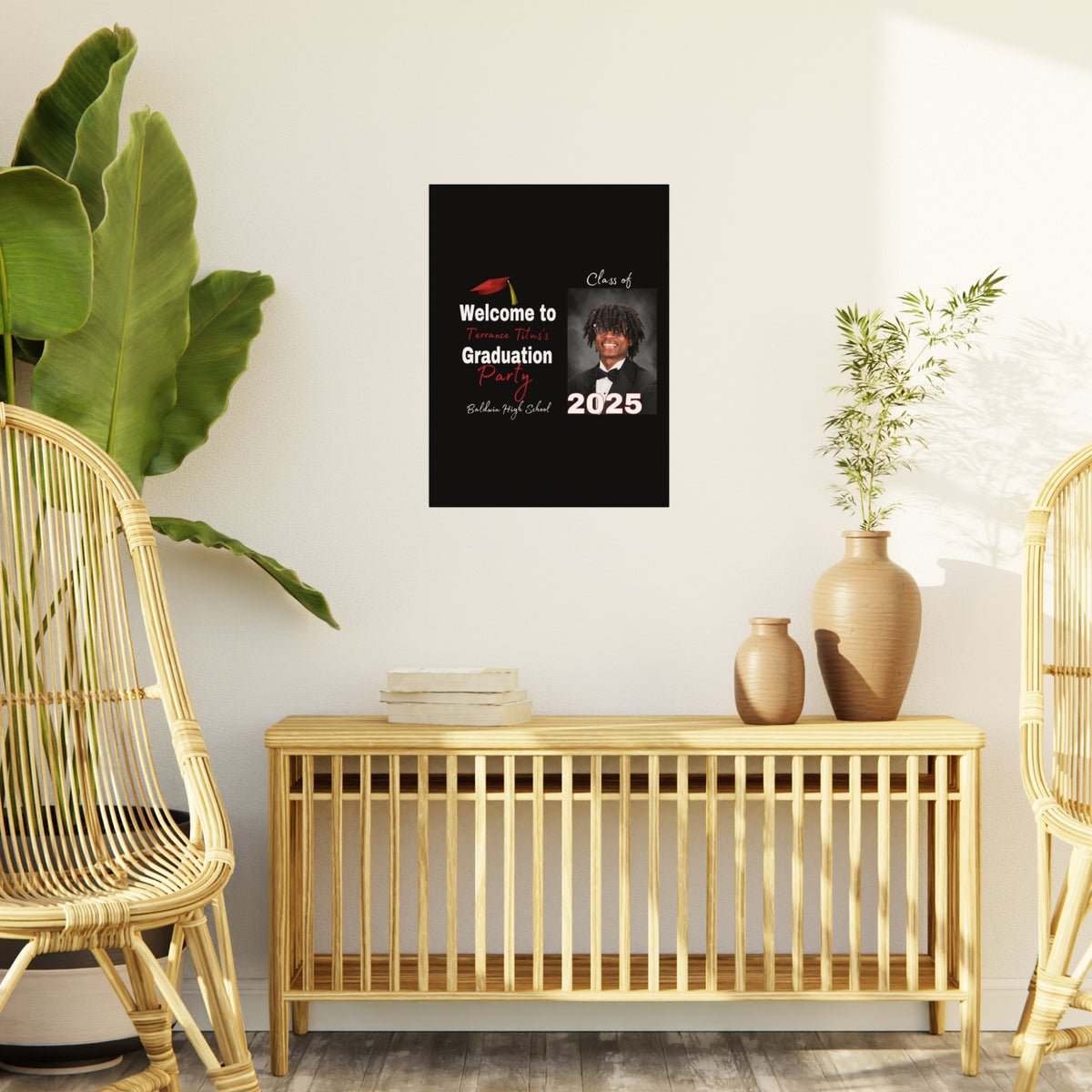 Terrance Titus Personalized Graduation Foam Board Sign - Class of 2025