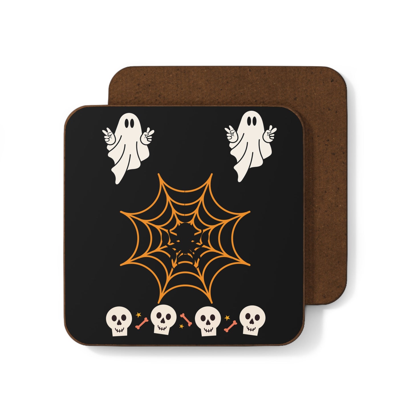 Spooky Ghost, Hardboard Back Coaster