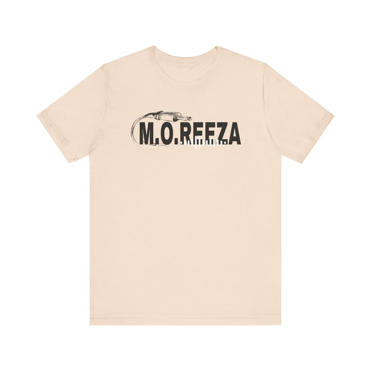 Moreeza Stylish Unisex Jersey Tee with M.O.R.E.E.Z.A Design, Trendy Casual Wear, Everyday Comfort, Perfect for Gift Giving, Graphic Tee