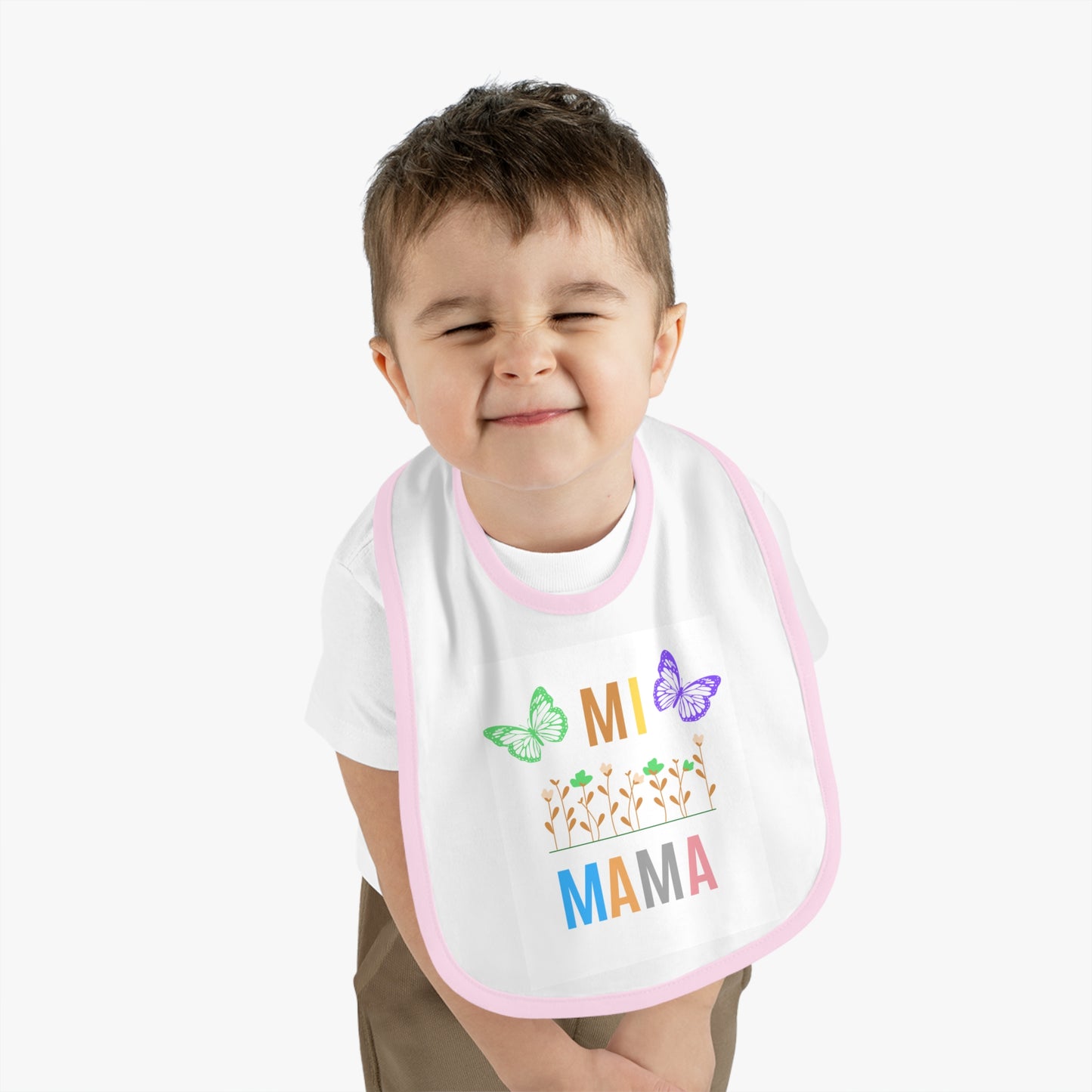 Mi MAMA, Baby Contrast Trim Jersey Bib