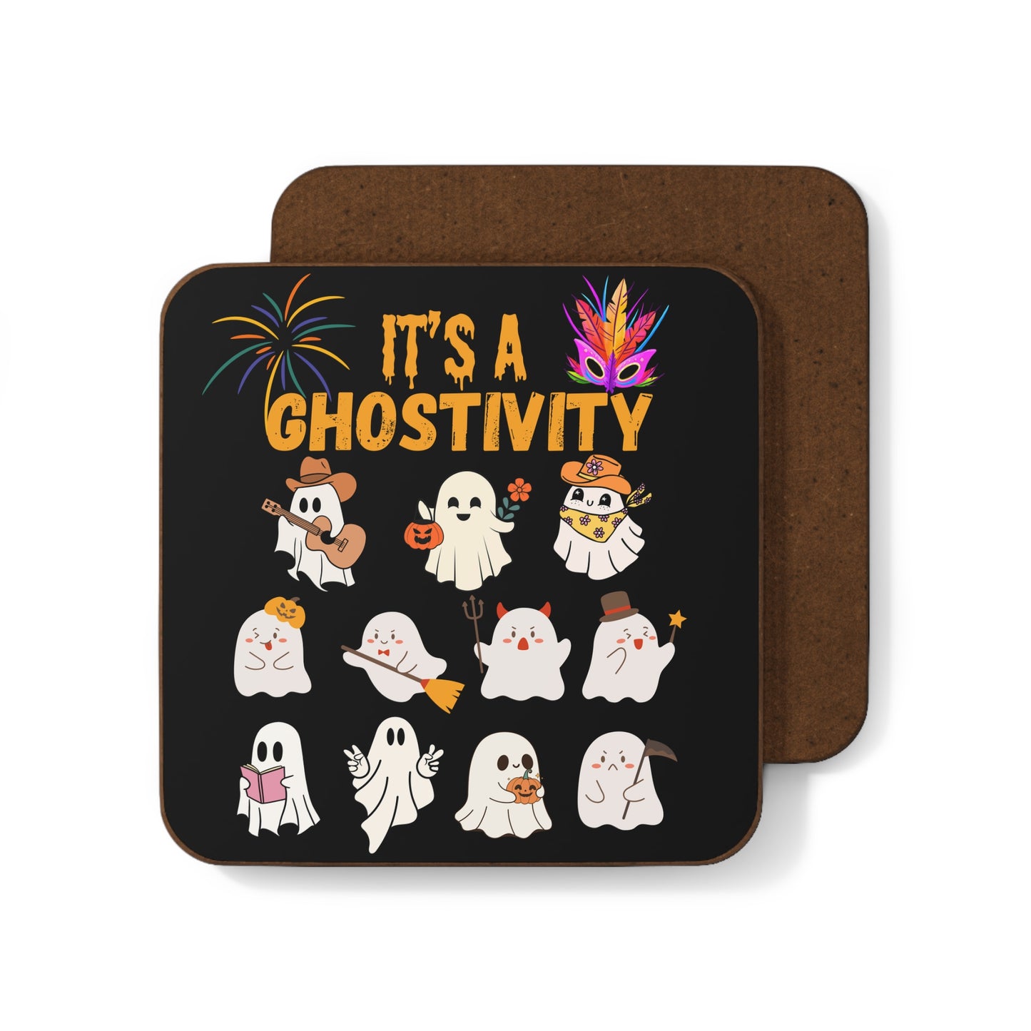 It's a Ghostivity, Hardboard Back Coaster