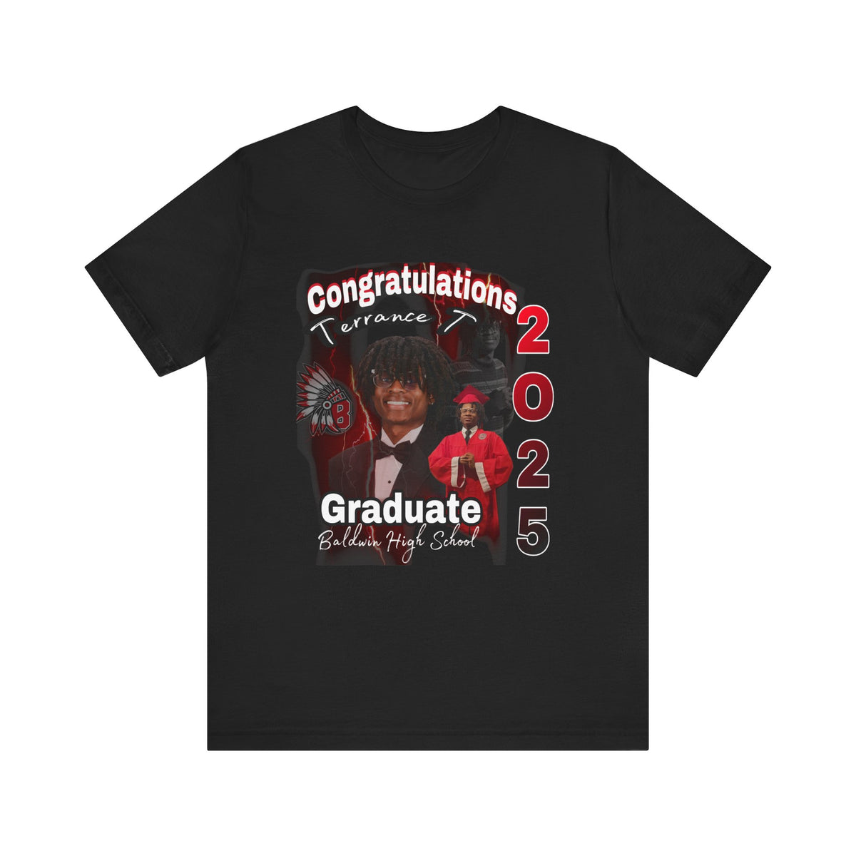 Terrance Titus Graduation Celebration Tee, Unisex Graduation Shirt, Class of 2025 Shirt, Congrats Grad Tee, Personalized Graduation Gift