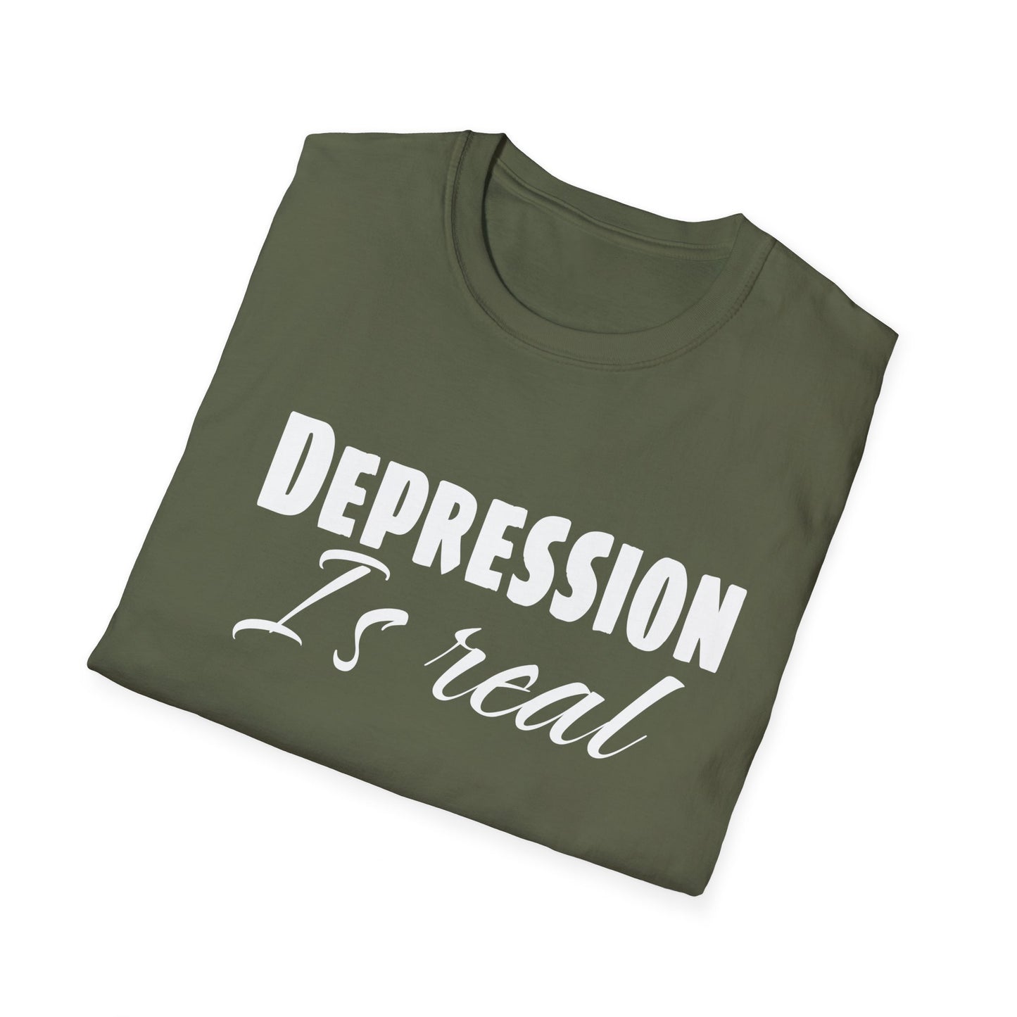 Depression is real Unisex Softstyle T-Shirt