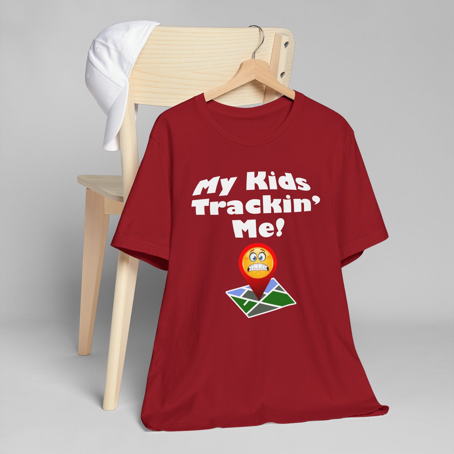 My kids tracking me Unisex Jersey T-Shirt