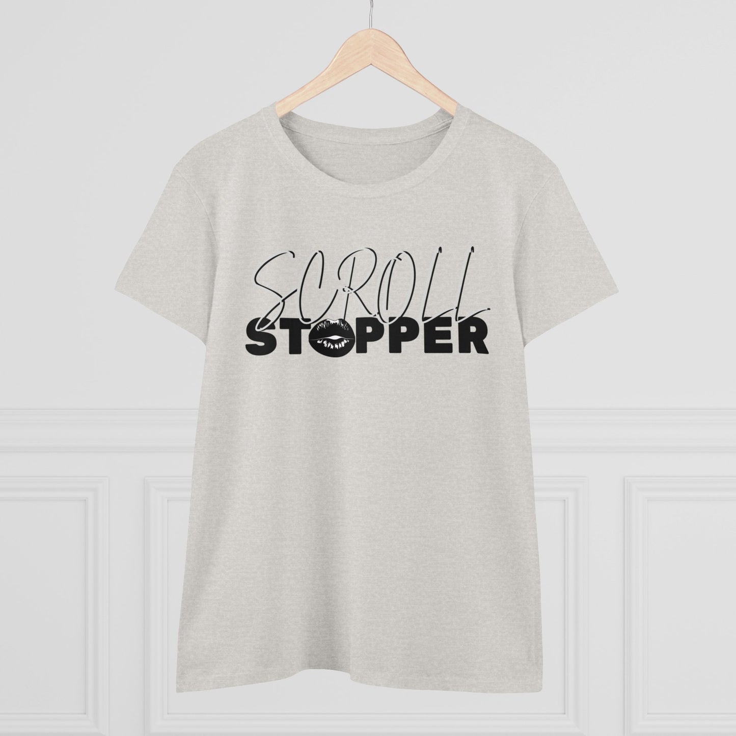 Scroll stopper cute Women's Midweight Cotton Tee