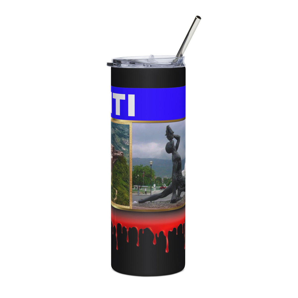 Haiti Heritage 20oz Stainless Steel Tumbler — Historic Citadel & Flag Design