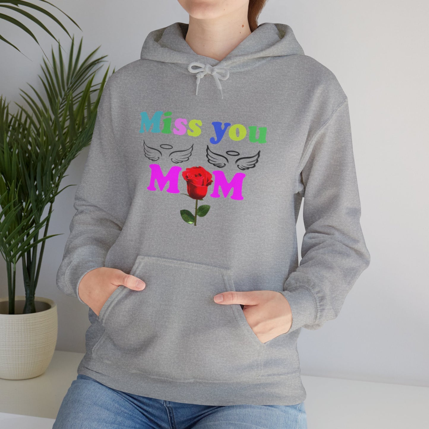 Miss you mom Unisex Heavy Blend™ Hooded Sweatshirt