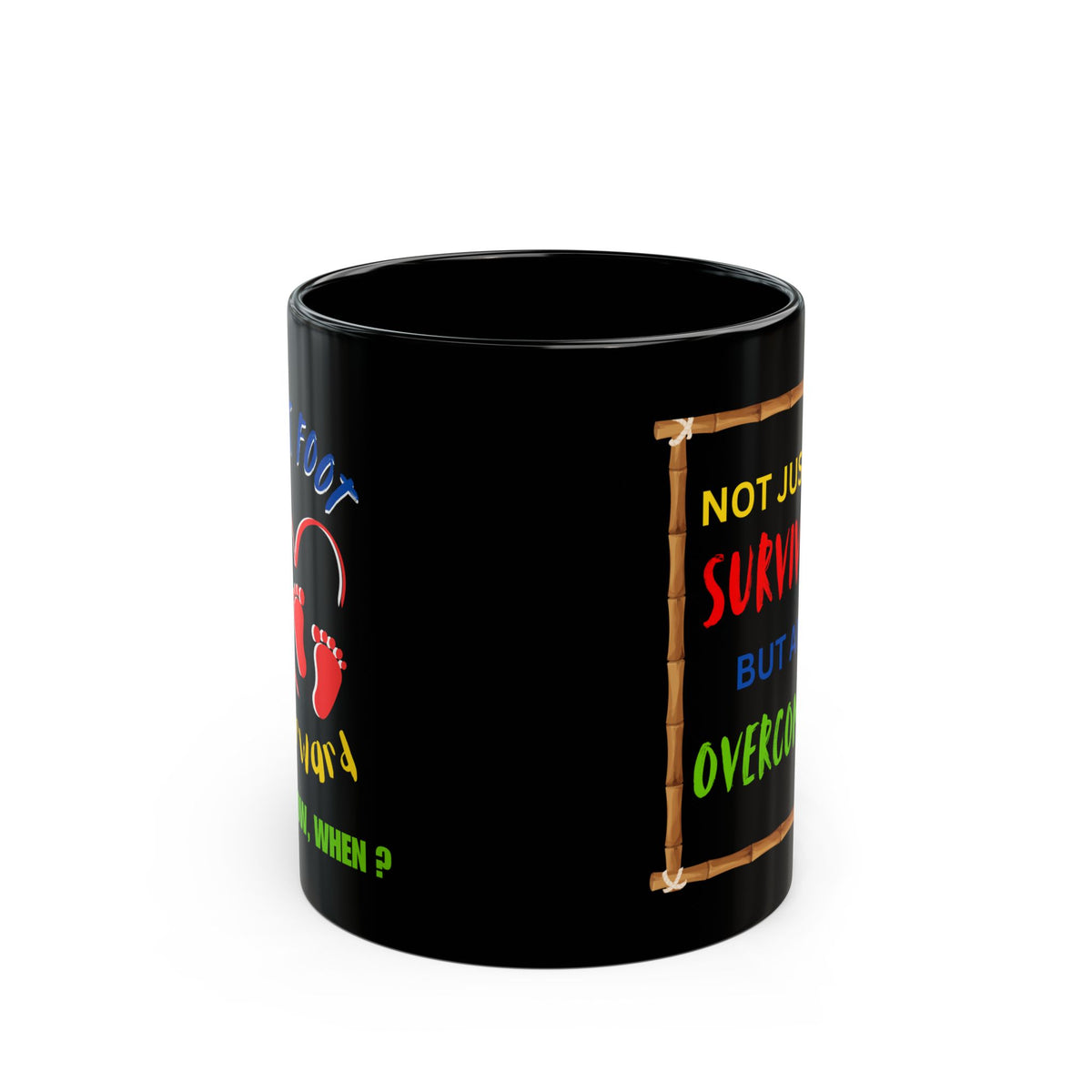Put your best foot forward Black Mug (11oz, 15oz)