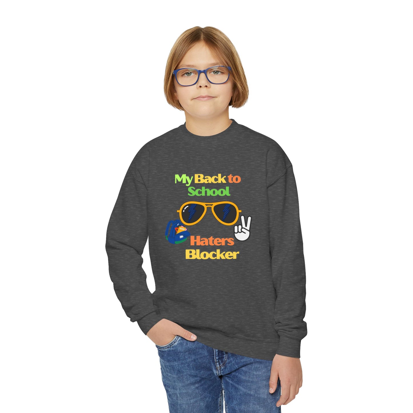 My back to school Youth Crewneck Sweatshirt