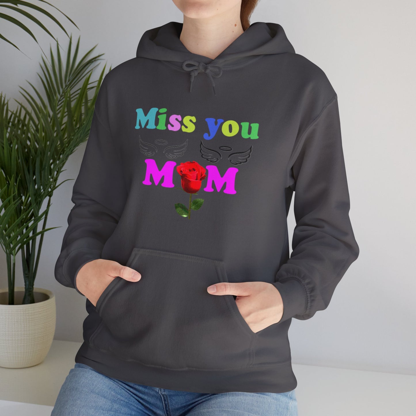 Miss you mom Unisex Heavy Blend™ Hooded Sweatshirt