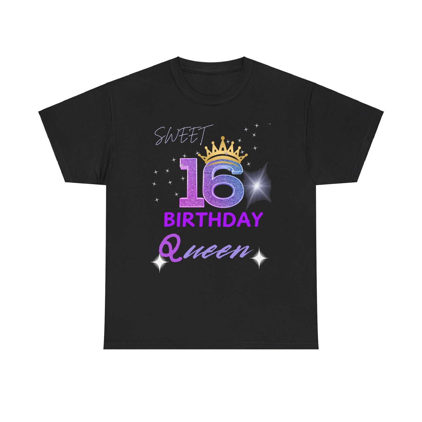 Sweet 16 Birthday queen Unisex Heavy Cotton Tee