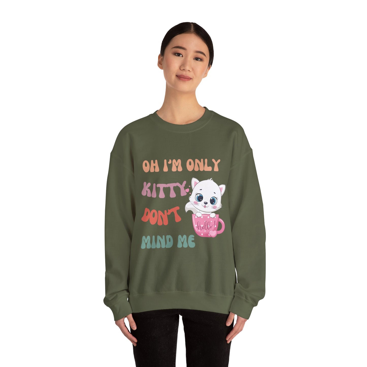 I'm only kitty Unisex Heavy Blend™ Crewneck Sweatshirt