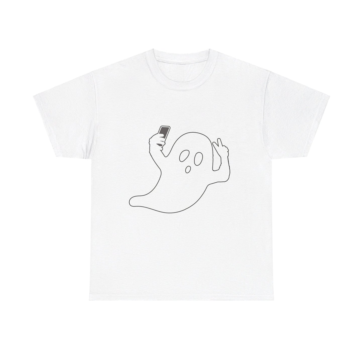 Halloween Ghost selfie ( 1 Last Ghost Selfie ) Unisex Heavy Cotton Tee