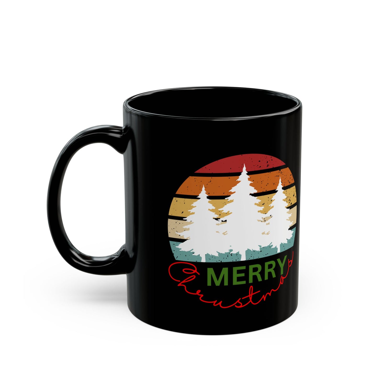 Merry Christmas, Black Mug (11oz, 15oz)