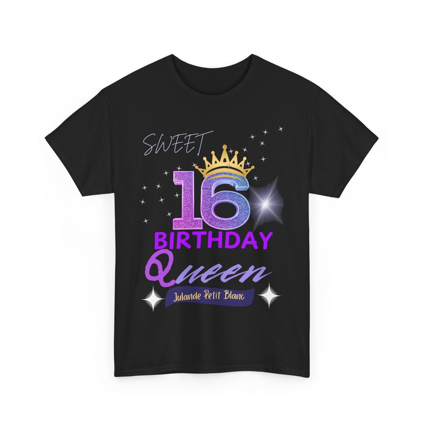 Sweet 16 Birthday queen Unisex Heavy Cotton Tee