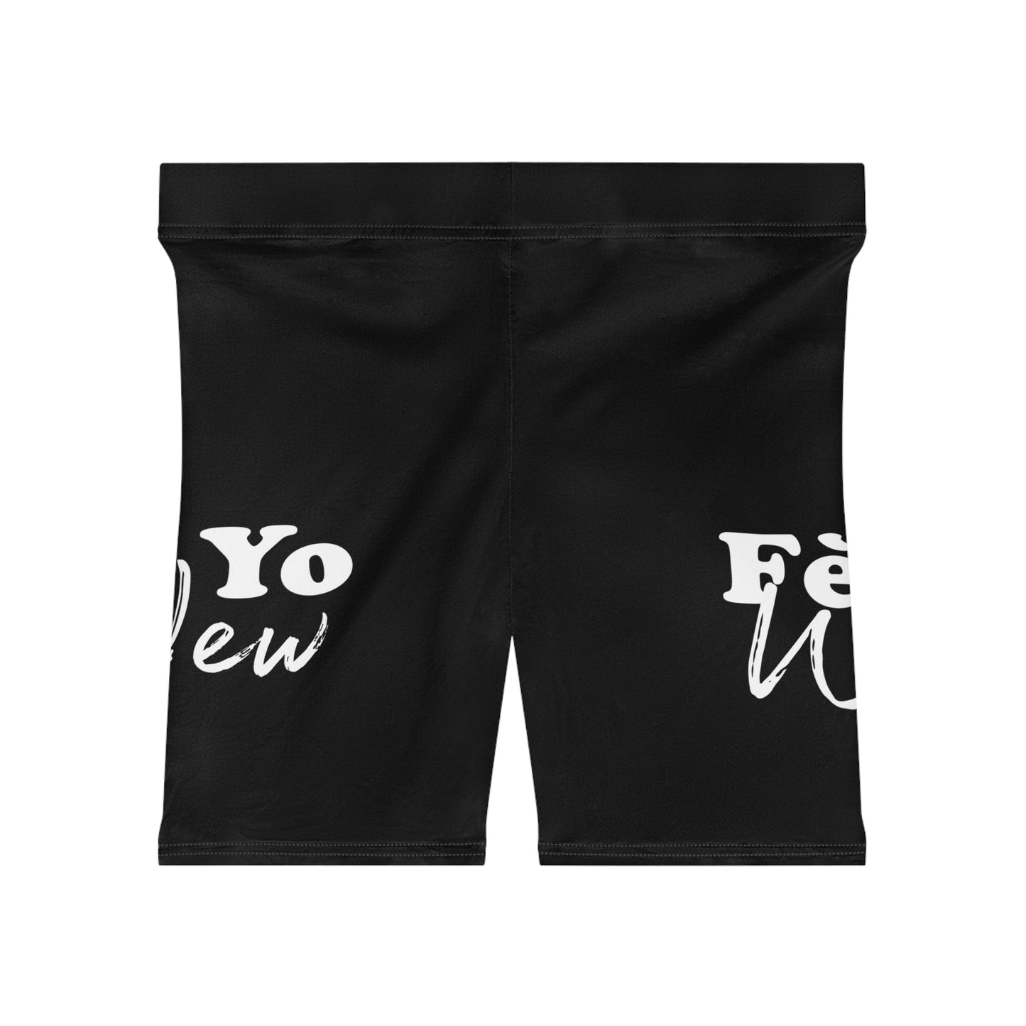 Fe yo wew black Stylish Women's Biker Shorts, Trendy Workout Gear, Athleisure, Fitness Shorts, Casual Summer Wear, Gift for Active Women